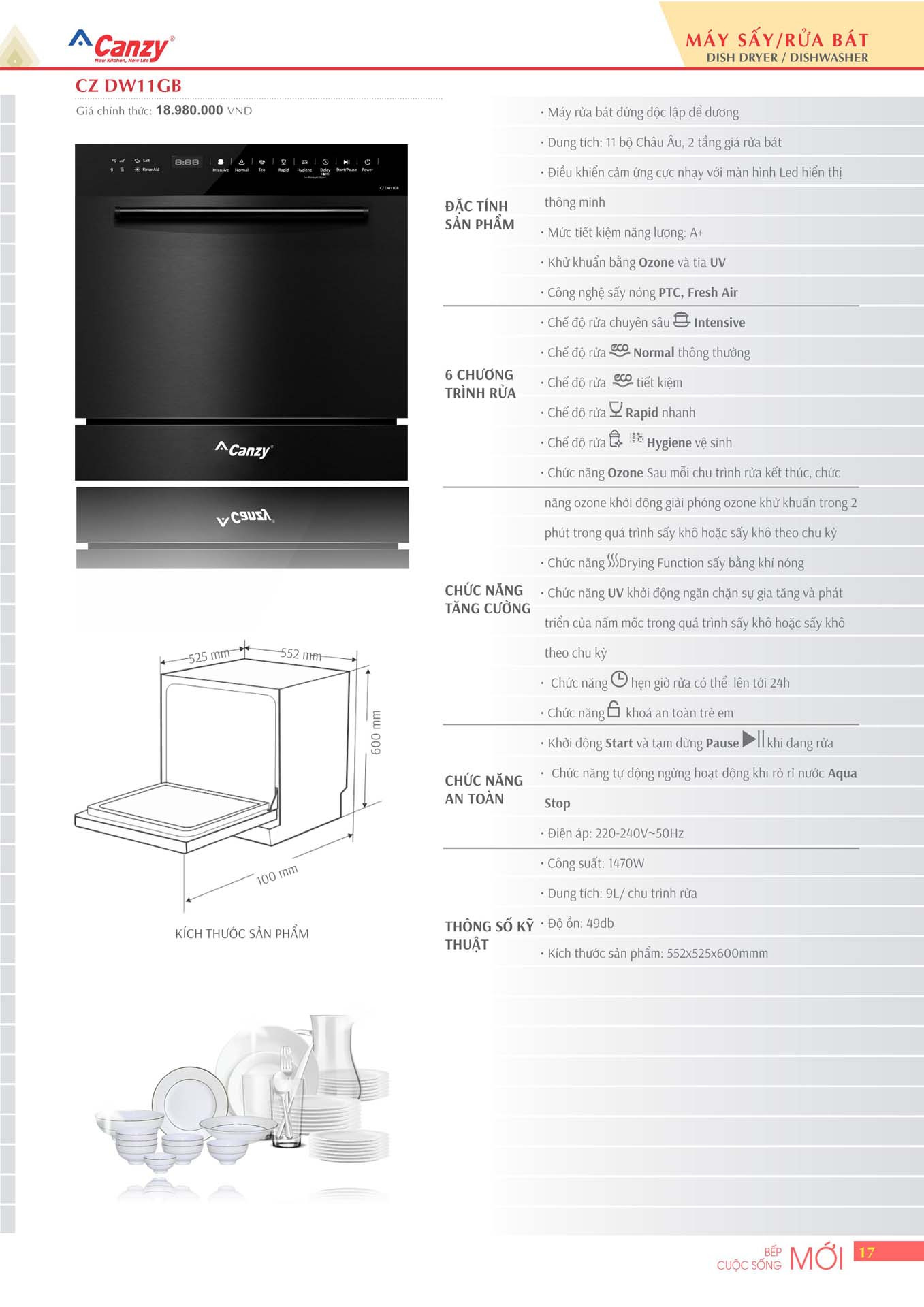 Catalogue CANZY 2024 Bang gia thiet bi nha bep 17