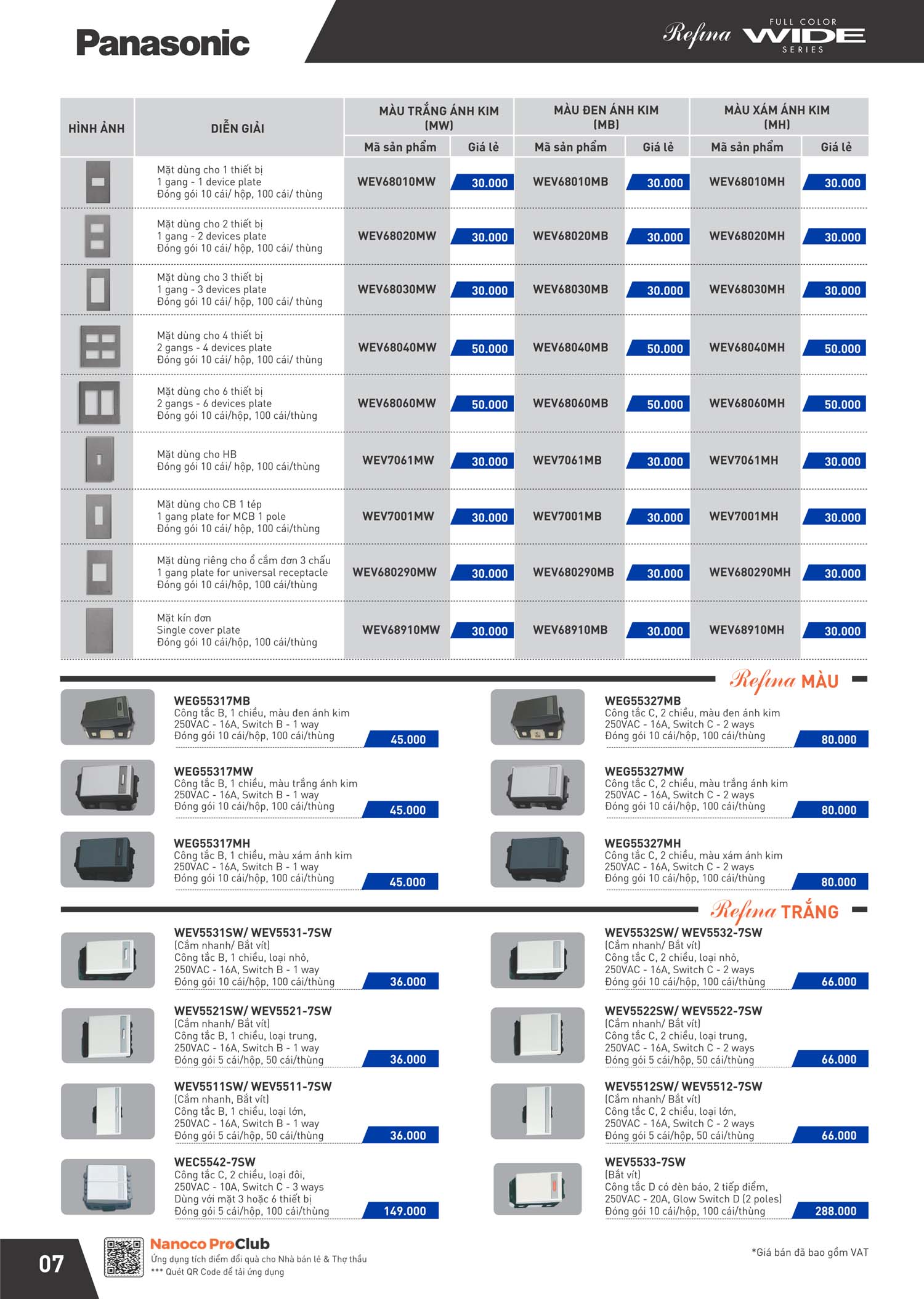 Catalogue Panasonic Bang gia thiet bi dien Nanoco 08