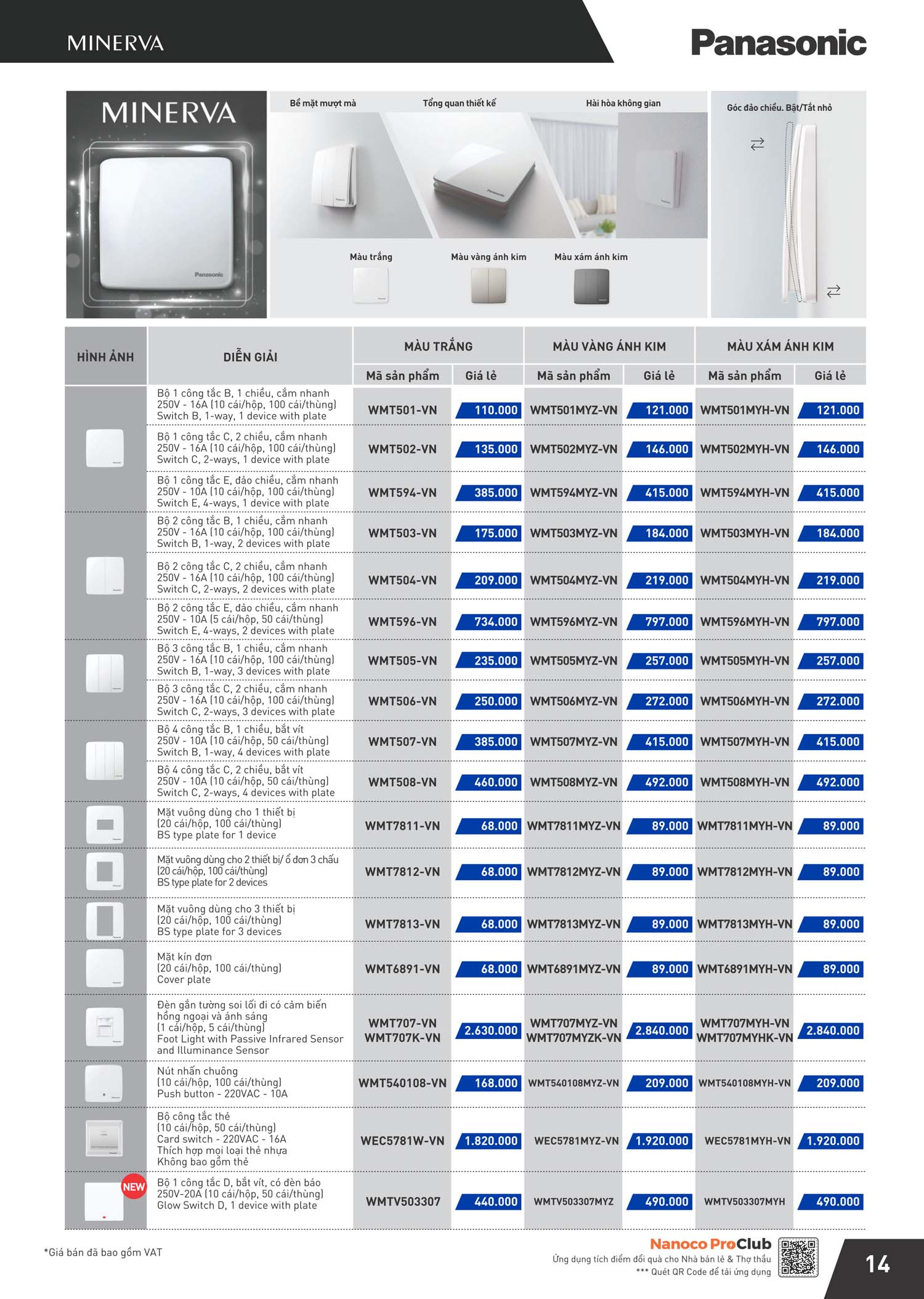 Catalogue Panasonic Bang gia thiet bi dien Nanoco 15