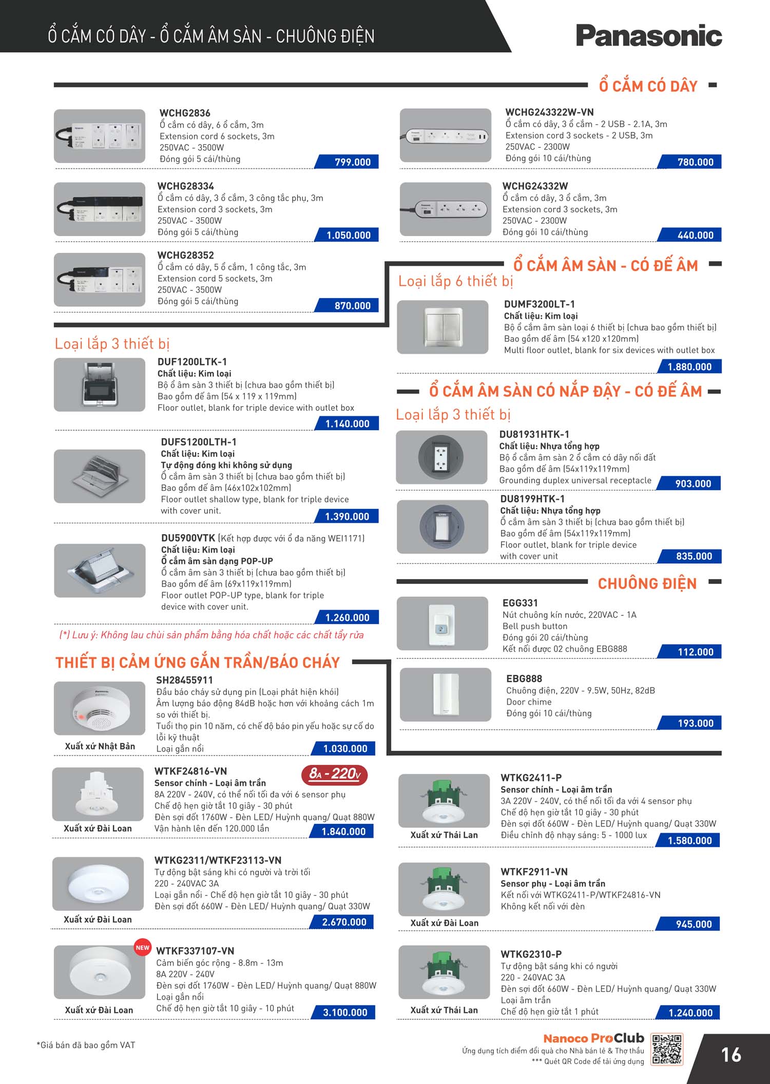 Catalogue Panasonic Bang gia thiet bi dien Nanoco 17