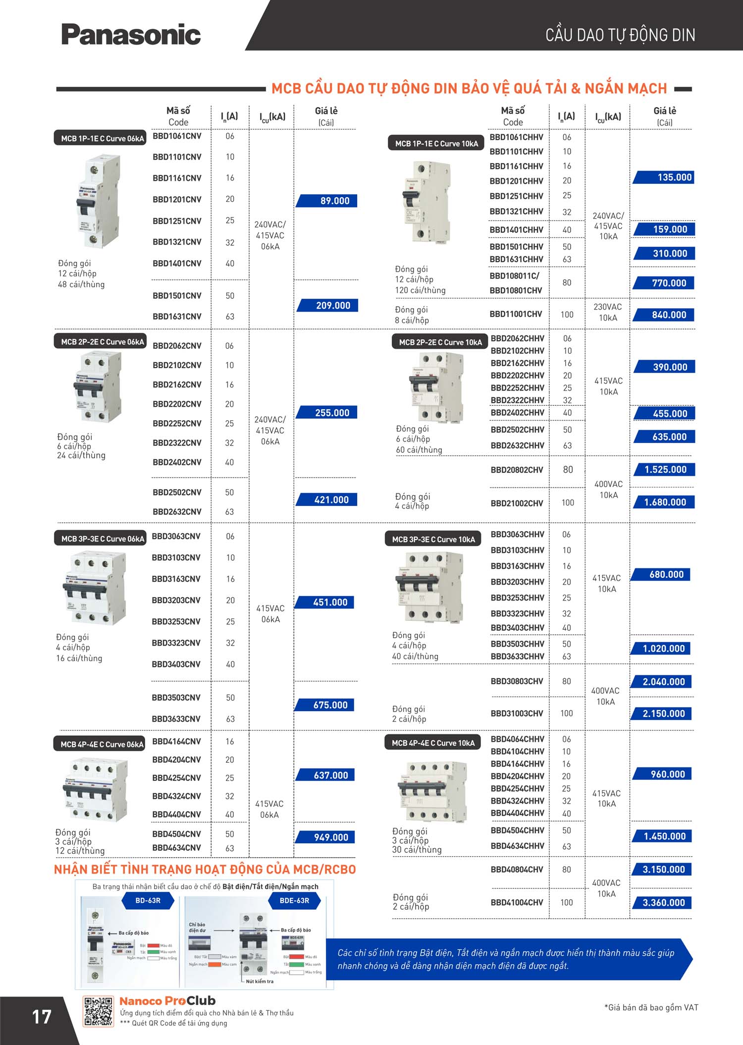 Catalogue Panasonic Bang gia thiet bi dien Nanoco 18