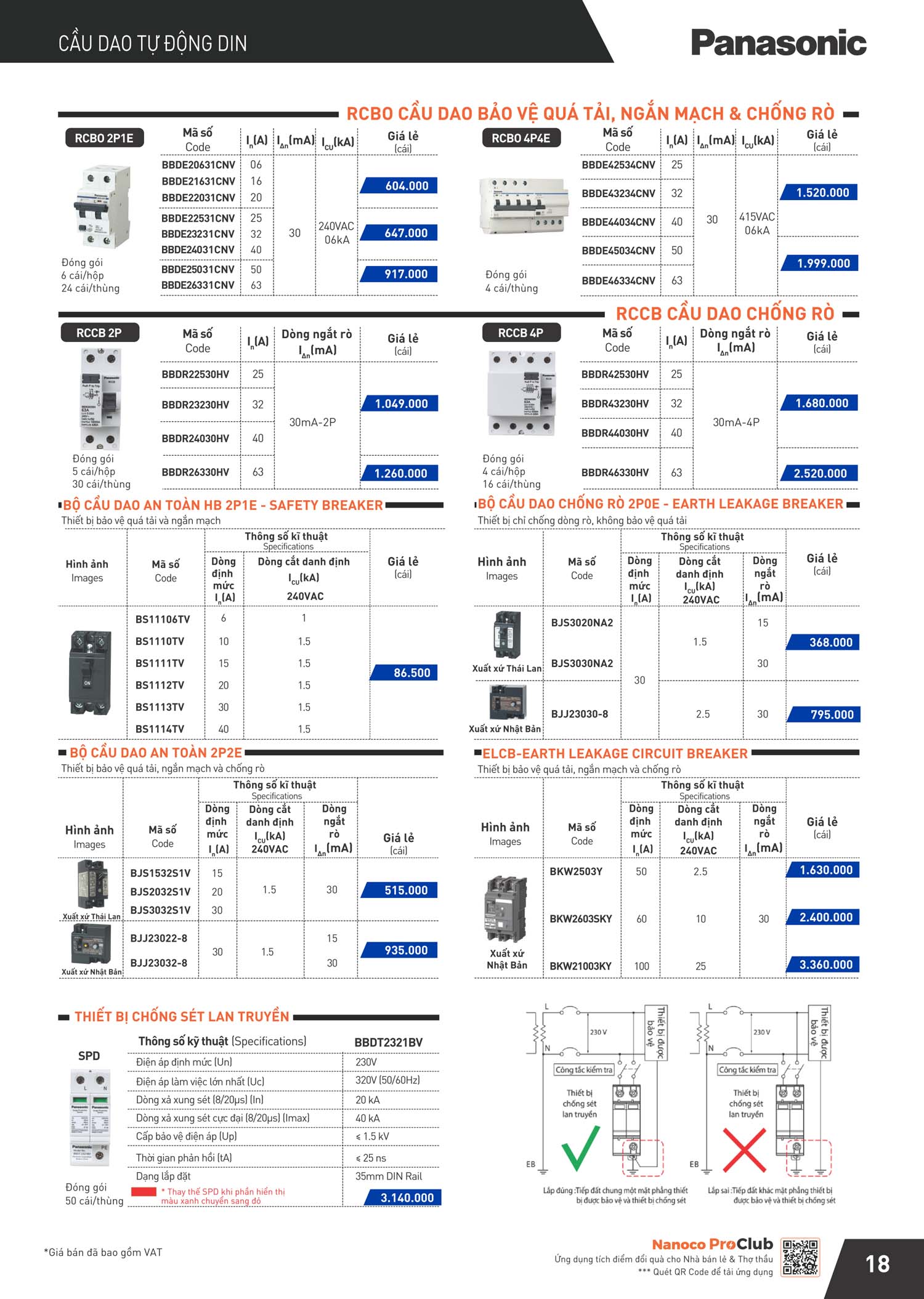 Catalogue Panasonic Bang gia thiet bi dien Nanoco 19