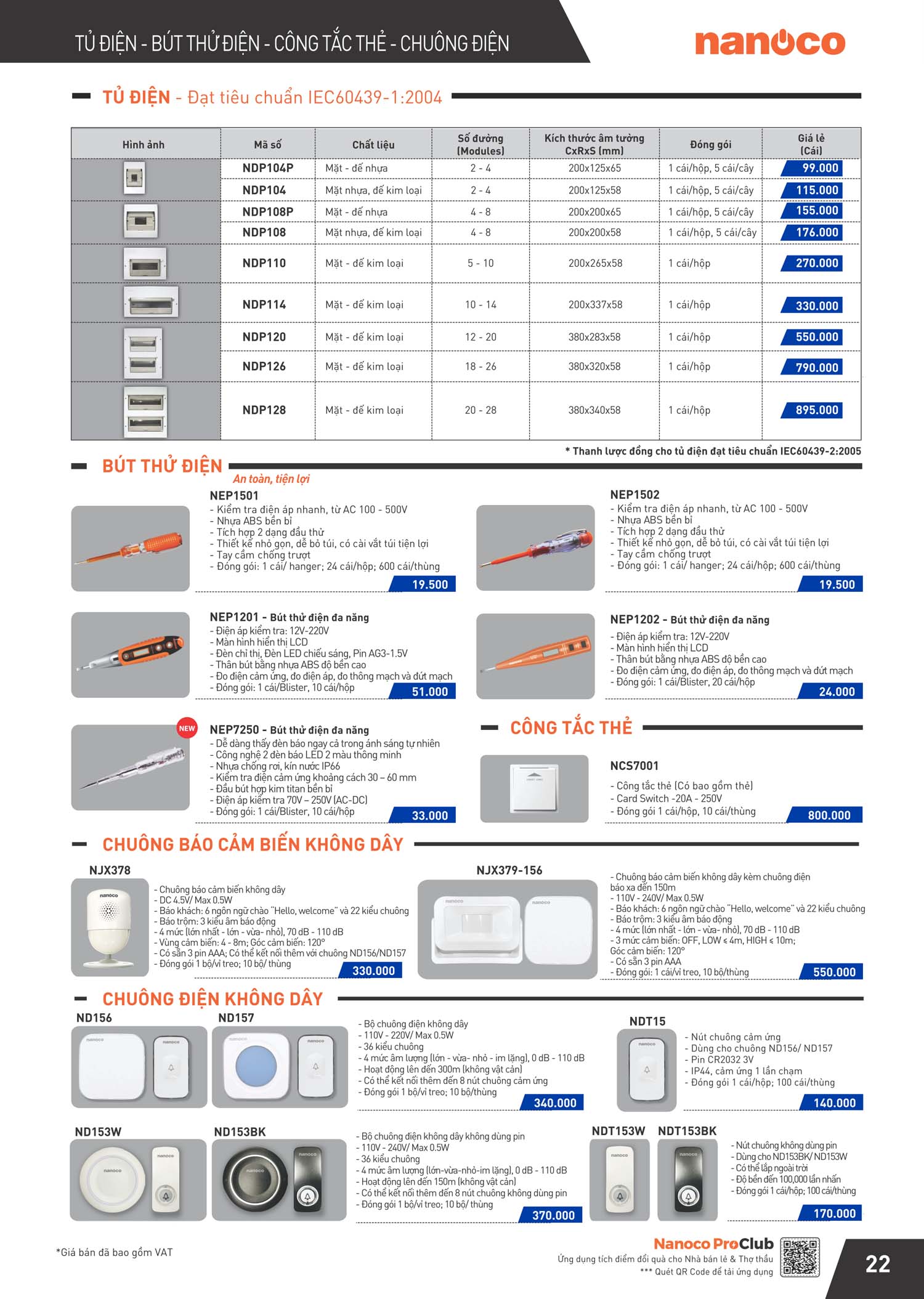 Catalogue Panasonic Bang gia thiet bi dien Nanoco 23