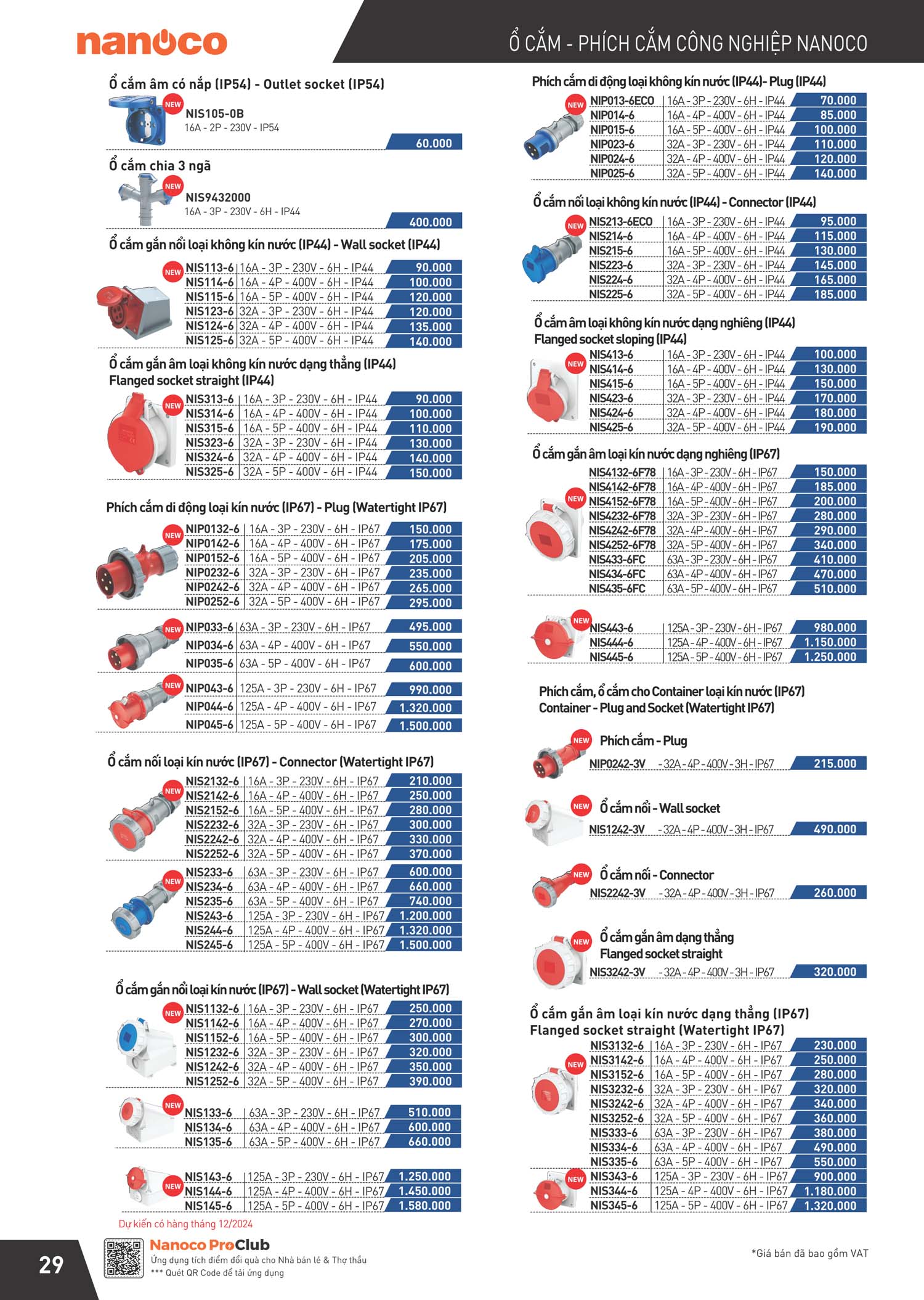 Catalogue Panasonic Bang gia thiet bi dien Nanoco 30