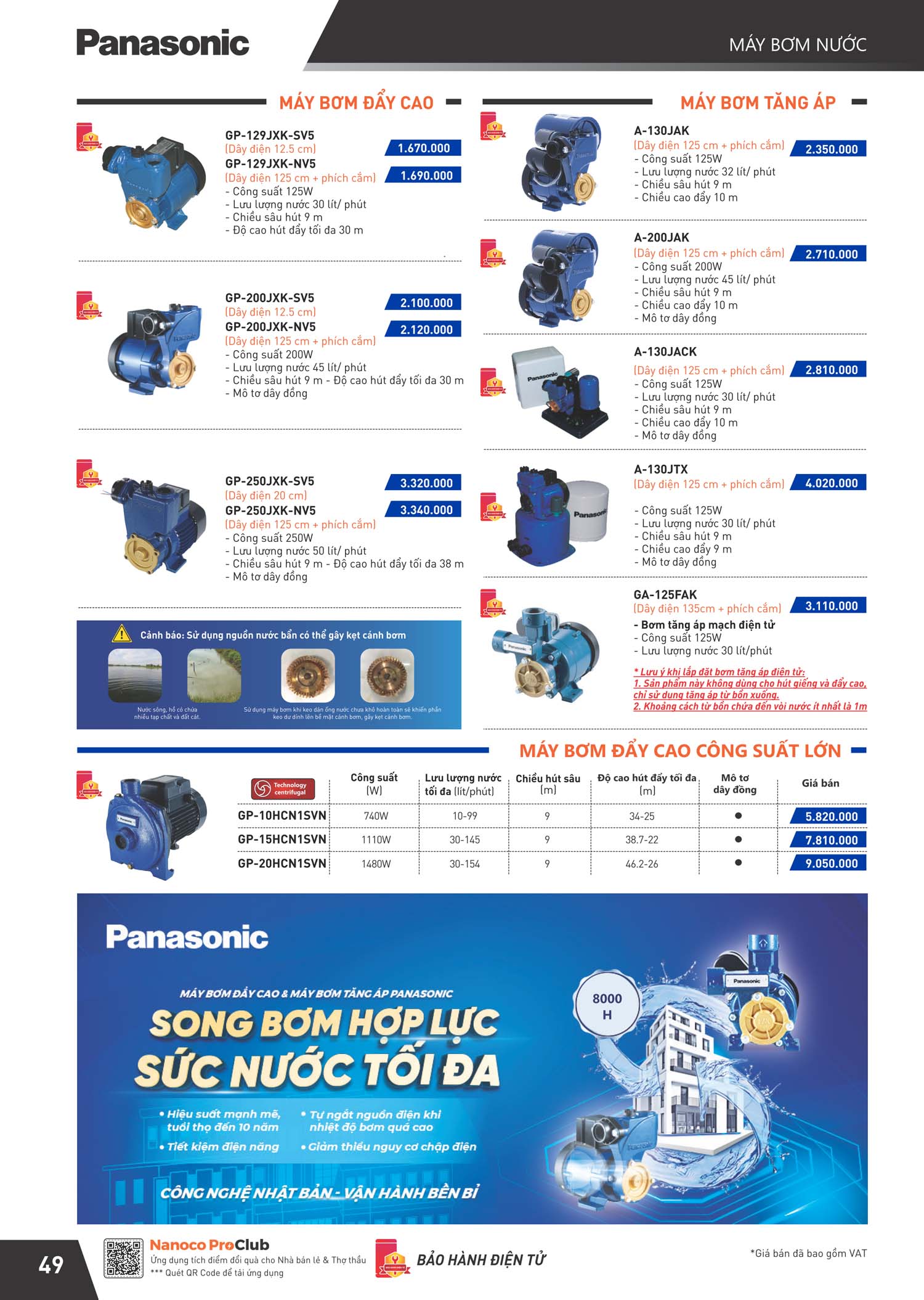 Catalogue Panasonic Bang gia thiet bi dien Nanoco 50