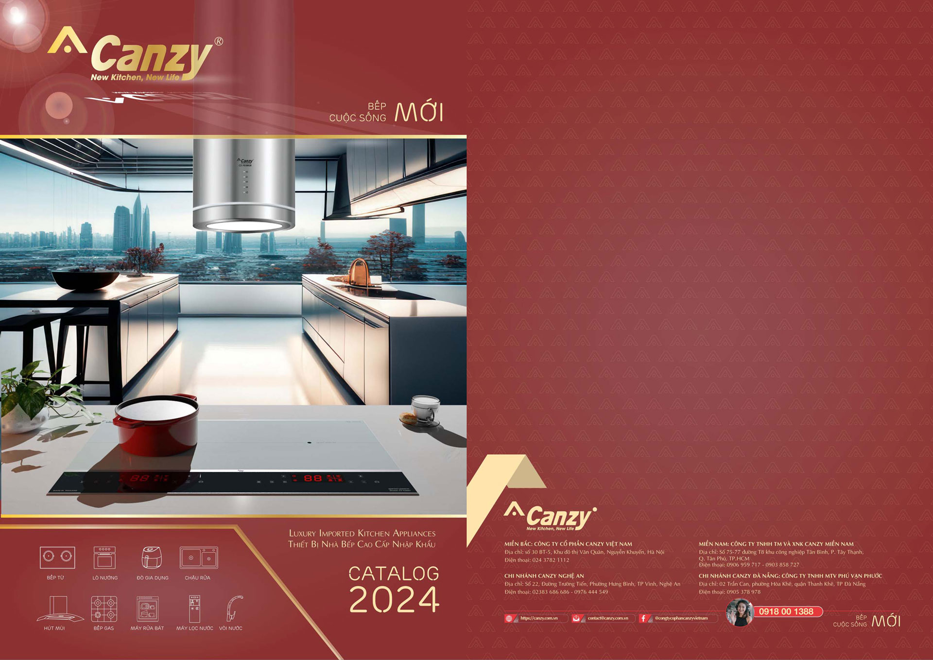 ảnh bìa Catalogue CANZY 2024 Bảng giá thiết bị nhà bếp (1)