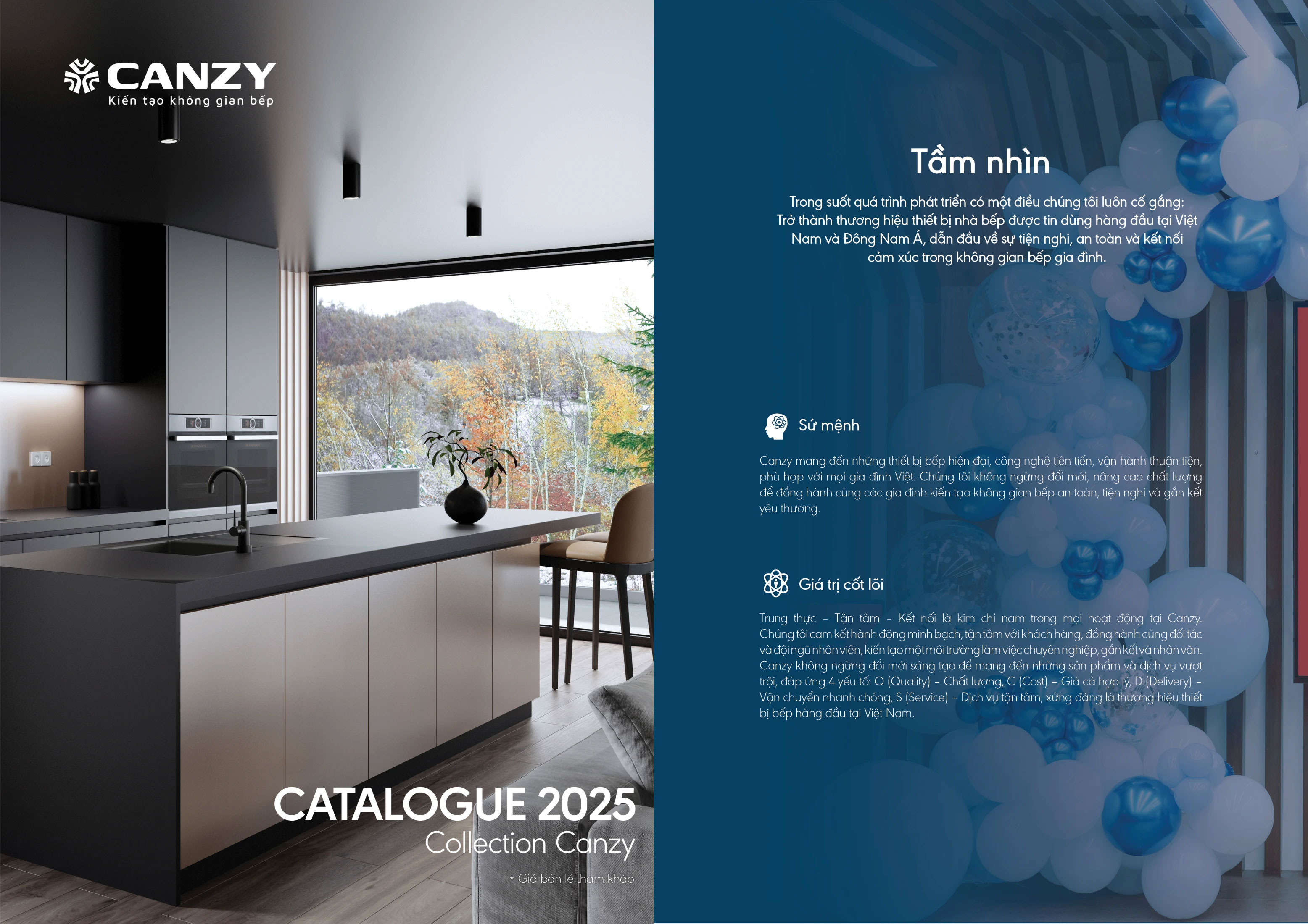 Catalogue CANZY 2026 - Bảng giá thiết bị nhà bếp 1 anh bia Catalogue CANZY 2026