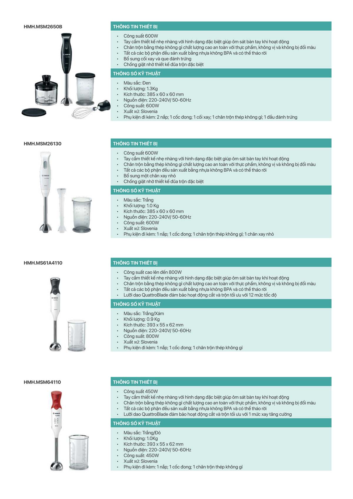 catalogue BOSCH HMH 2024 80