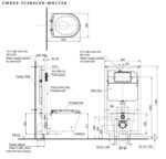 Bồn cầu treo tường TOTO CW553 TC384CVK WH172A MB170P#SS nắp êm - Ảnh 2