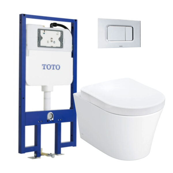 Bồn cầu treo tường TOTO CW553 TC384CVK WH172A MB170P#SS nắp êm