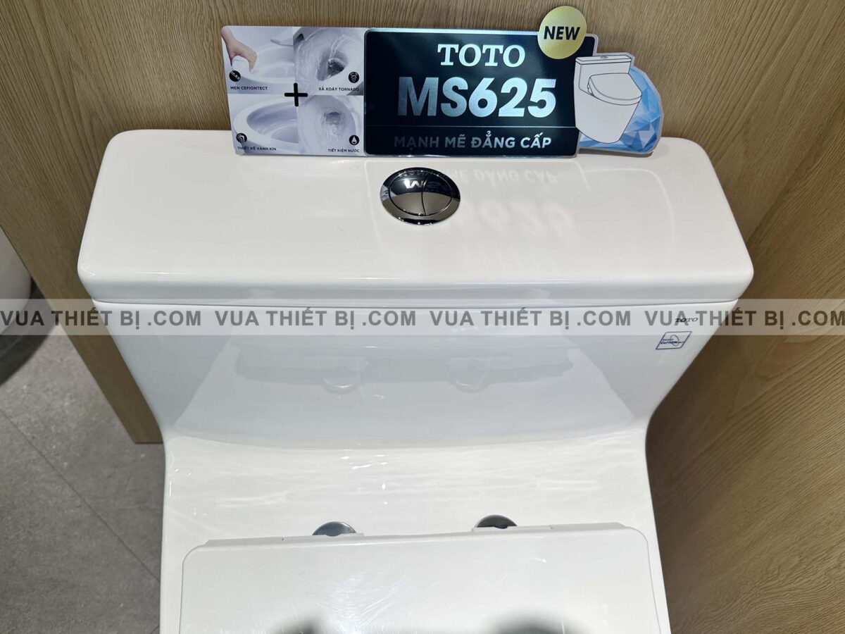 MS625DT8#XW - ẢNH THỰC TẾ Bồn cầu 1 khối TOTO nắp êm TC600VS - vuathietbi.com