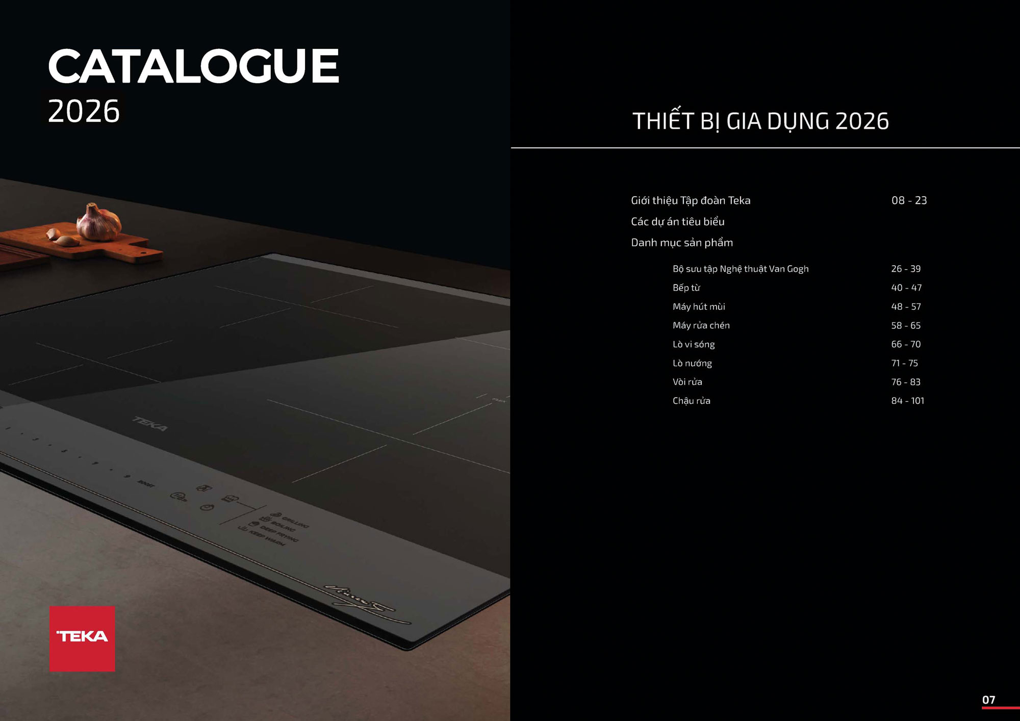 Catalogue TEKA 2026 - Bảng giá Thiết bị nhà bếp 1 anh bia catalogue teka 2026