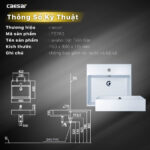 Chậu lavabo đặt bàn CAESAR LF5263 - Ảnh 2