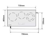 Bản vẽ kích thước Bếp điện từ đôi FASTER FS MIX288