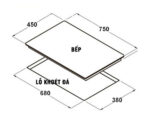 Bản vẽ kích thước Bếp từ đôi CANZY CZ LX B570 SERIAL 4.0