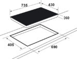 Bản vẽ kích thước Bếp từ đôi EUROSUN EU-T727MAX