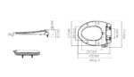 Bản vẽ kỹ thuật Nắp bồn cầu American Standard M4A839 Smart Washer rửa cơ