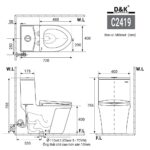 Bồn cầu 1 khối D&K DK-C2419 1