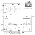 Bồn cầu 1 khối D&K dk-C2425 1