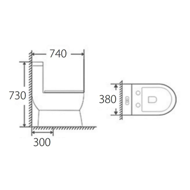 Bồn cầu 1 khối HUGE H-BC889 1