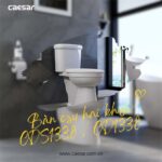 Bồn cầu 2 khối CAESAR CD1338 nắp thường M220 - Ảnh 6