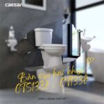Bồn cầu 2 khối CAESAR CT1338 nắp thường M220 - Ảnh 6