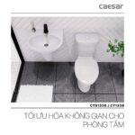Bồn cầu 2 khối CAESAR CTS1338 nắp êm MS220 - Ảnh 8