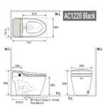 Bồn cầu thông minh D&K AC1220 Black 1