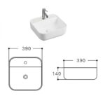 Chậu lavabo đặt bàn HUGE H-LD2390 1