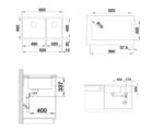 Chậu rửa bát đá BLANCO SUBLINE 480 320-U ANTHRACITE 2 hố (1)