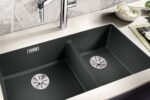 Chậu rửa bát đá BLANCO SUBLINE 480 320-U ANTHRACITE 2 hố (1)