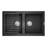 Chậu rửa bát đá KONOX PHOENIX SMART 860 BLACK 2 hố