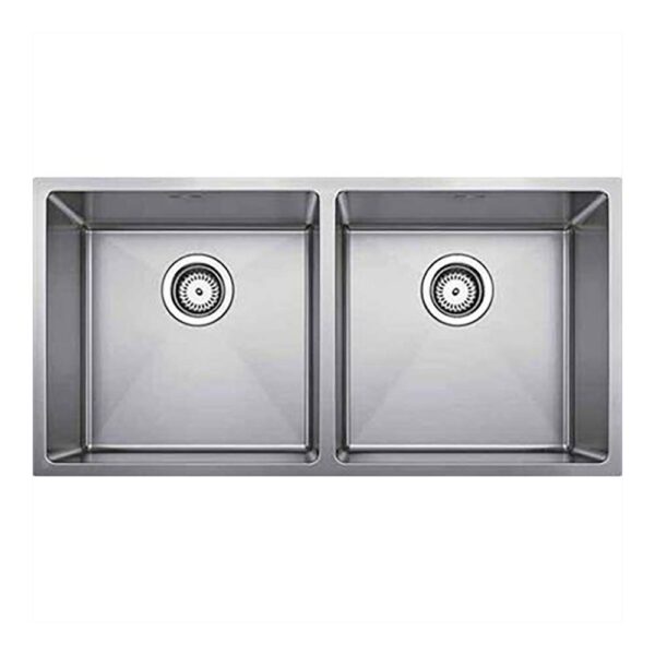 Chậu rửa bát inox BLANCO QUATRUS R15 400/400-IU âm bàn 2 hố
