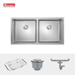 Chậu rửa bát inox KONOX CUBE 8744DU âm bàn 2 hố (1)