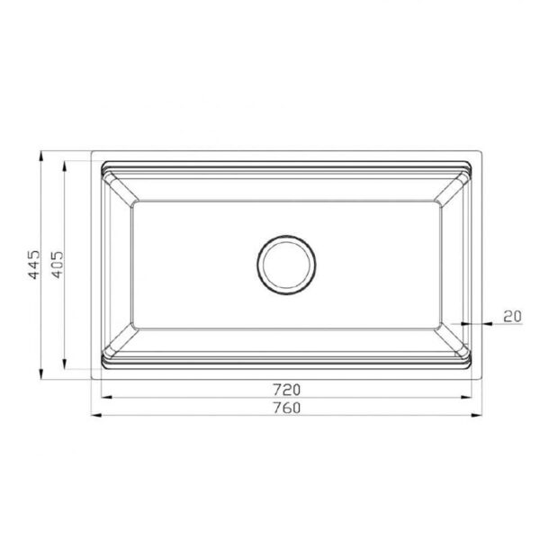 Chậu rửa bát inox KONOX KN7644SU DEKOR âm bàn 1 hố 2