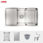Chậu rửa bát inox KONOX KN8146SU DEKOR âm bàn 1 hố
