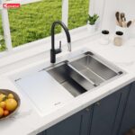 Chậu rửa bát inox KONOX KN8151TS DEKOR dương bàn 1 hố (1)