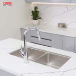 Chậu rửa bát inox KONOX KN8646DU DEKOR BASIC âm bàn 2 hố (1)