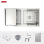 Chậu rửa bát inox KONOX KN8646DU DEKOR âm bàn 2 hố (1)