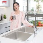 Chậu rửa bát inox KONOX KN8651TD DEKOR BASIC dương bàn 2 hố (1)
