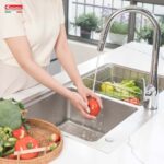 Chậu rửa bát inox KONOX KN8651TD DEKOR dương bàn 2 hố (1)
