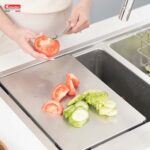 Chậu rửa bát inox KONOX KN8651TD DEKOR dương bàn 2 hố (1)