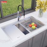 Chậu rửa bát inox KONOX KN8651TD DEKOR dương bàn 2 hố - Ảnh 18