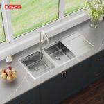 Chậu rửa bát inox KONOX UNICO 11652 dương bàn 2 hố 1 bàn - Ảnh 3