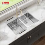 Chậu rửa bát inox KONOX UNICO 7650 dương bàn 2 hố (1)