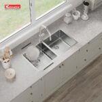 Chậu rửa bát inox KONOX UNICO 8850 dương bàn 2 hố (1)