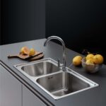 Chậu rửa bát inox MALLOCA MS 2076EP dương bàn 2 hố