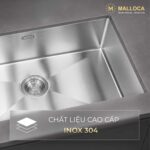 Chậu rửa bát inox MALLOCA MS6070 âm bàn 1 hố - Ảnh 5