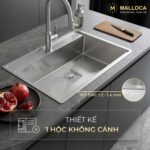 Chậu rửa bát inox MALLOCA MS6302ST âm bàn 1 hố - Ảnh 4