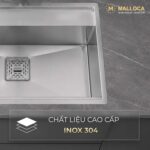 Chậu rửa bát inox MALLOCA MS6302ST âm bàn 1 hố - Ảnh 5